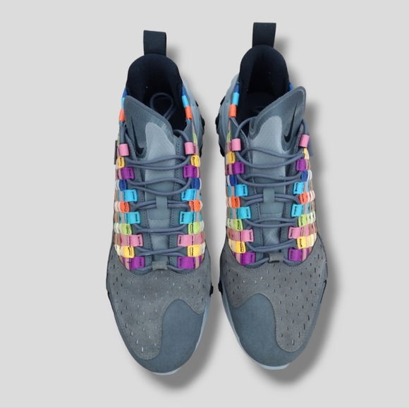 NIKE React Sertu Woven Pattern  Sneakers Size 12 Iron Gray/Black MULTICOLOR - Picture 3 of 15